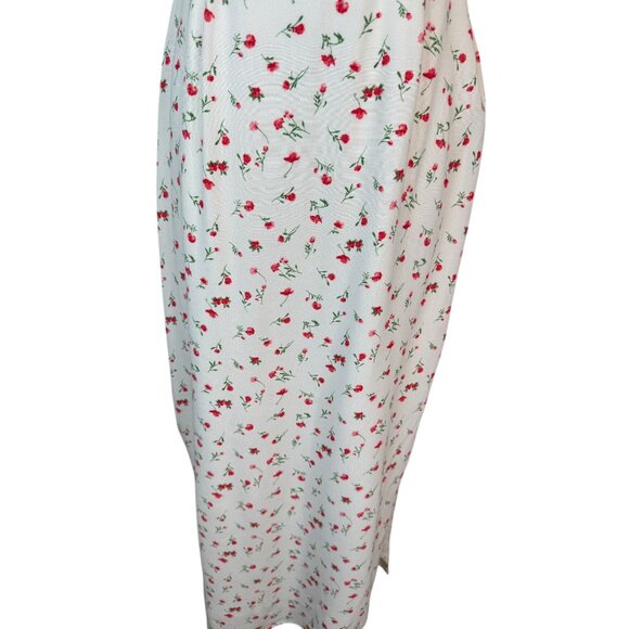 NWT WAYF Size Small Strapless Floral Midi Dress Smocked Back & Ruched Bustline - Picture 8 of 16